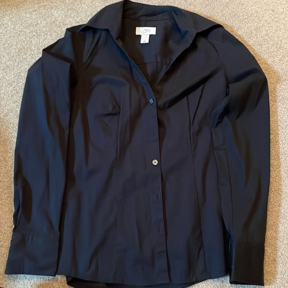 Black Loft Collard Shirt